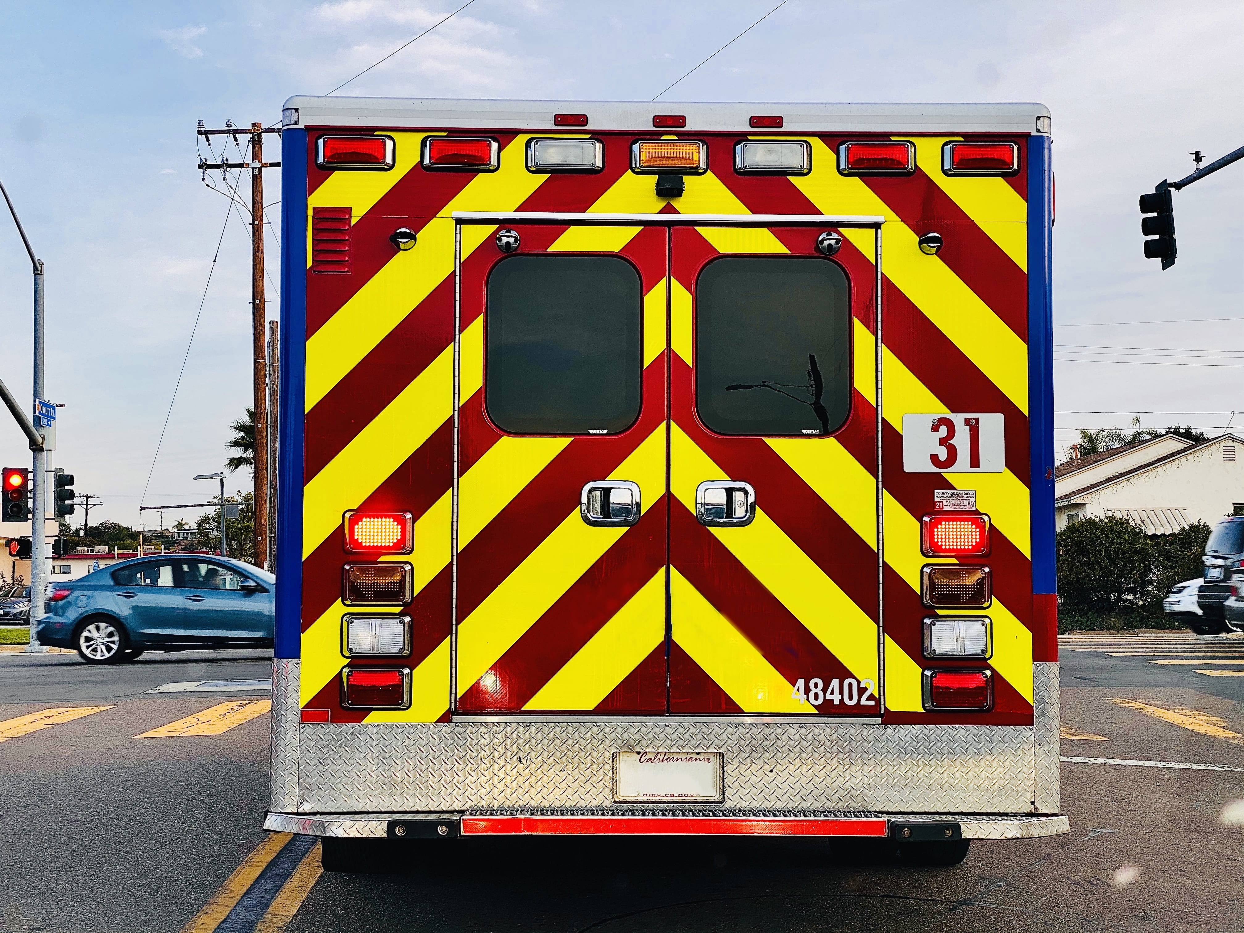 ambulance heading to rescue image